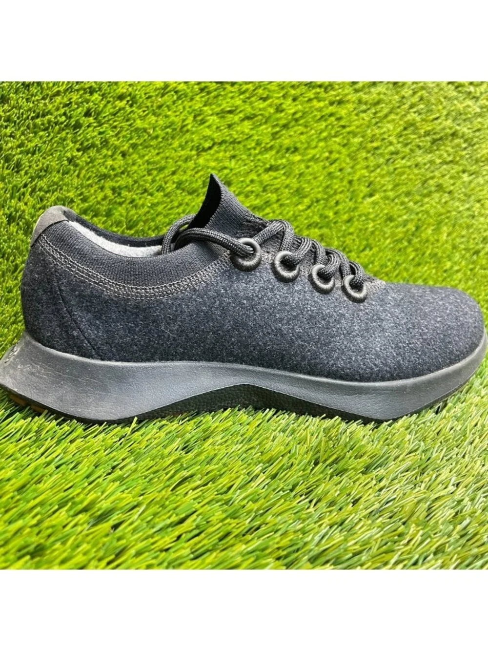 Allbirds Wool Dasher 2 Mens Size 10 Triple Black Athletic Running Shoes Sneakers